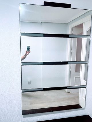 Recibidor moderno madera y cristal