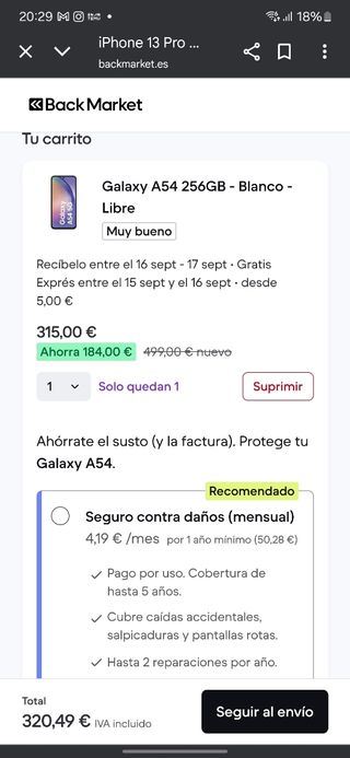 Samsung Galaxy A54 5G 256GB Morado