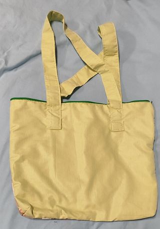 Bolso Tote Floral Rosa y Verde