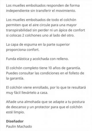 Colchón VESTERÖY de IKEA extra firme 150x190 cm