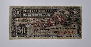 50 Centavos 1896 Isla de Cuba 1458