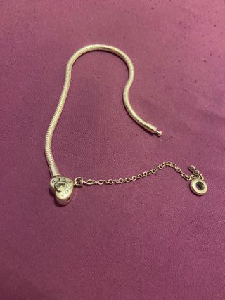 Pulsera Pandora Corazón Plata 925 19cm