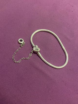 Pulsera Pandora Corazón Plata 925 19cm