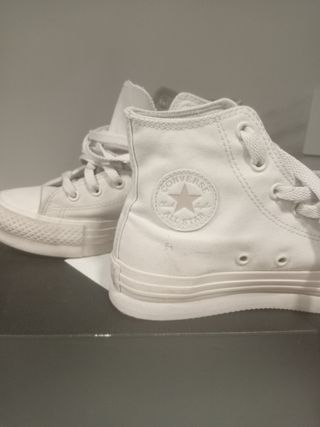 Converse Plataforma Blancas Talla 35.5