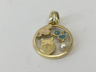 colgante oro 18k con piedra