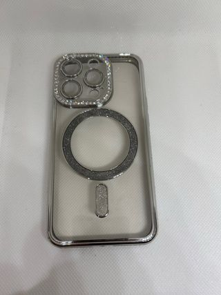 Cover iPhone 14 Pro/Max Glitter Argento