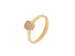 anillo oro 18k con piedra con circonita