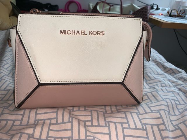 Bolso Michael Kors Rosa y Blanco