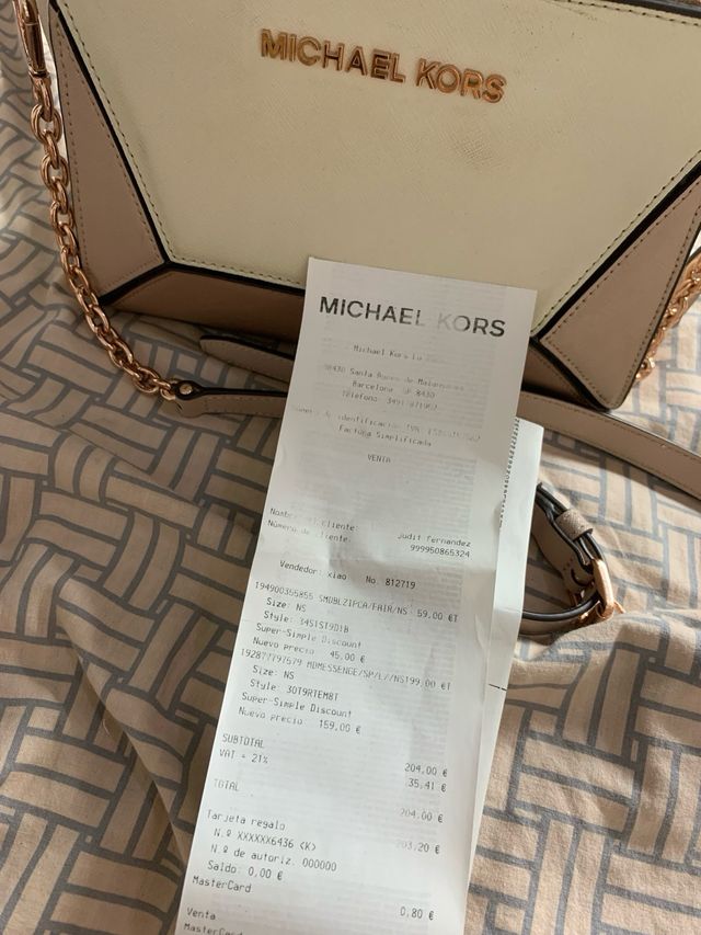 Bolso Michael Kors Rosa y Blanco