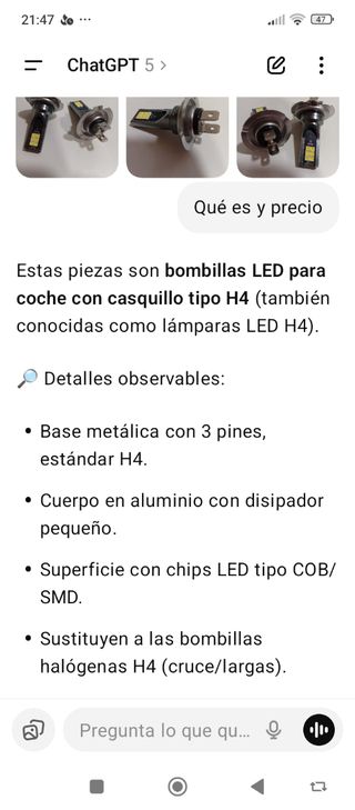 Bombillas LED H7 Coche/Moto