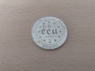 Plata 5 ECU Belgica Baudouin I Tratados de Roma