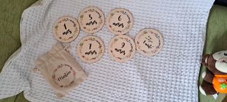 Discos Meses Martina Madera Flores