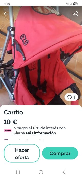 Carrito de paseo rojo