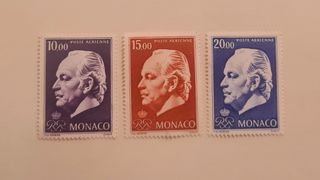 Sellos correo aéreo Mónaco 1974 Príncipe Rainiero