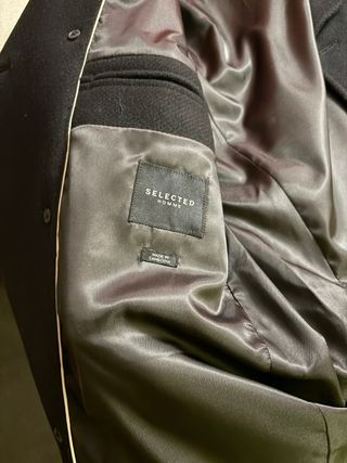 Chaqueta de paño Selected azul marino.