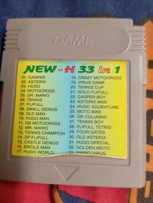 Cartuccia GameBoy 33 in 1 o ricambio per giochi