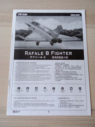 RAFALE B FIGHTER MAQUETA HOBBY BOSS 1/48