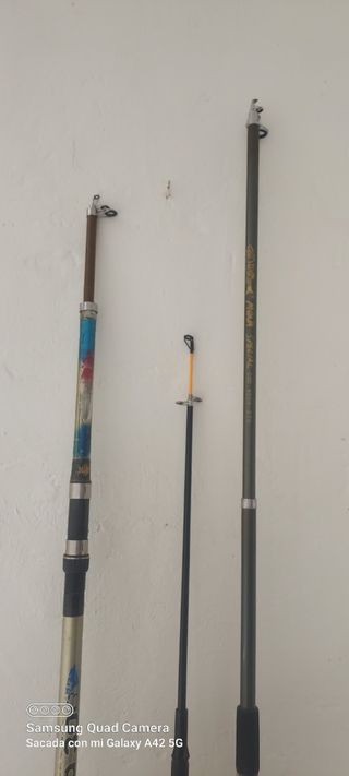 Lote 3 cañas pesca tal como se ve anunc
