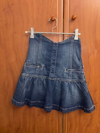 Falda vaquera alta cintura