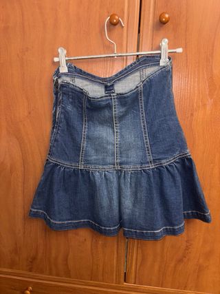 Falda vaquera alta cintura