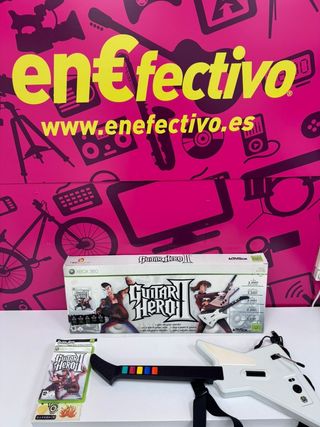 Mando Xbox 360 Guitar Hero 2 Guitarra Blanca