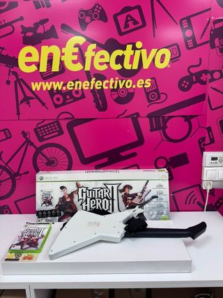 Mando Xbox 360 Guitar Hero 2 Guitarra Blanca