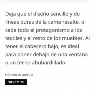 ESTRUCTURA DE CAMA BLANCA ASKVOLL DE IKEA 90 X 20