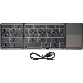 Teclado Bluetooth Plegable, Inalámbrico Portátil Tri Fold con Panel Táctil, NUEVO