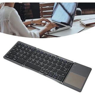 Teclado Bluetooth Plegable, Inalámbrico Portátil Tri Fold con Panel Táctil, NUEVO