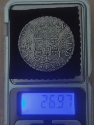 8 Reales Columnario Plata