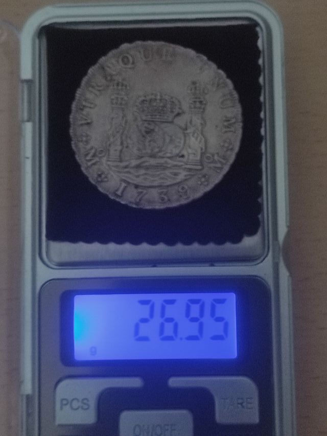 8 Reales Columnario Plata