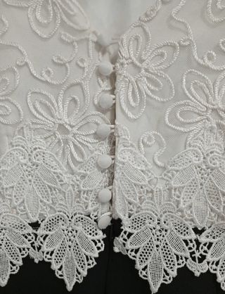 Vestido fiesta cóctel bicolor bordado