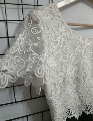 Vestido fiesta cóctel bicolor bordado