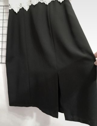 Vestido fiesta cóctel bicolor bordado