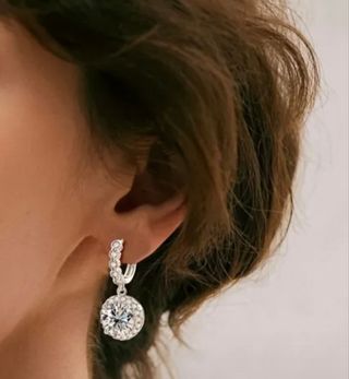 Pendientes 4CT Moissanitas en PLATA de Ley 