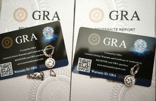 Pendientes 4CT Moissanitas en PLATA de Ley 