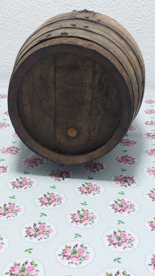 Barril de madera rústico 40cm altura