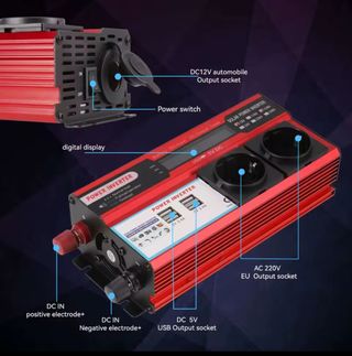 Power inverter. Inversor corriente de 12v a 220