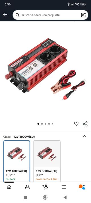 Power inverter. Inversor corriente de 12v a 220