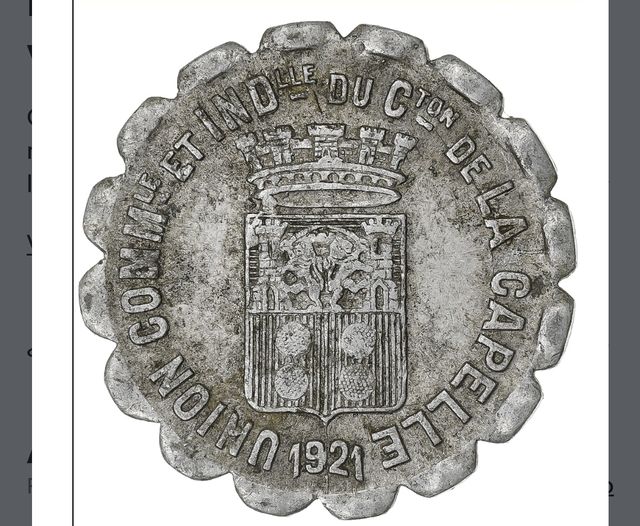 Moneda de necesidad Francia 1921