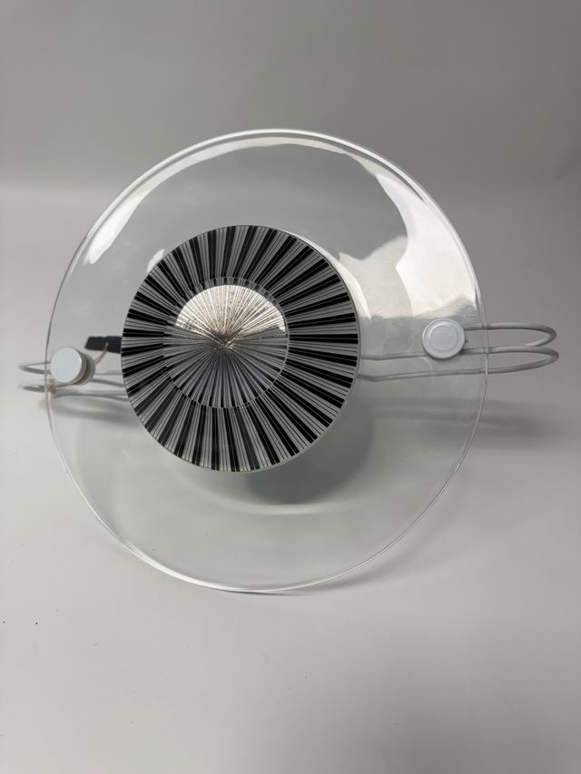 Lampada design vintage trasparente e bianca