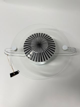 Lampada design vintage trasparente e bianca