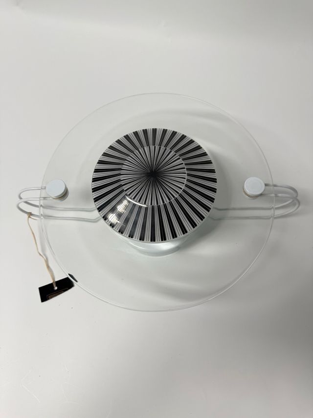 Lampada design vintage trasparente e bianca