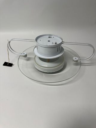 Lampada design vintage trasparente e bianca