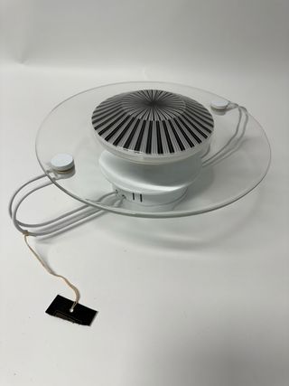 Lampada design vintage trasparente e bianca