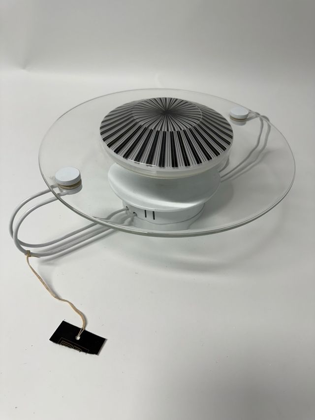 Lampada design vintage trasparente e bianca