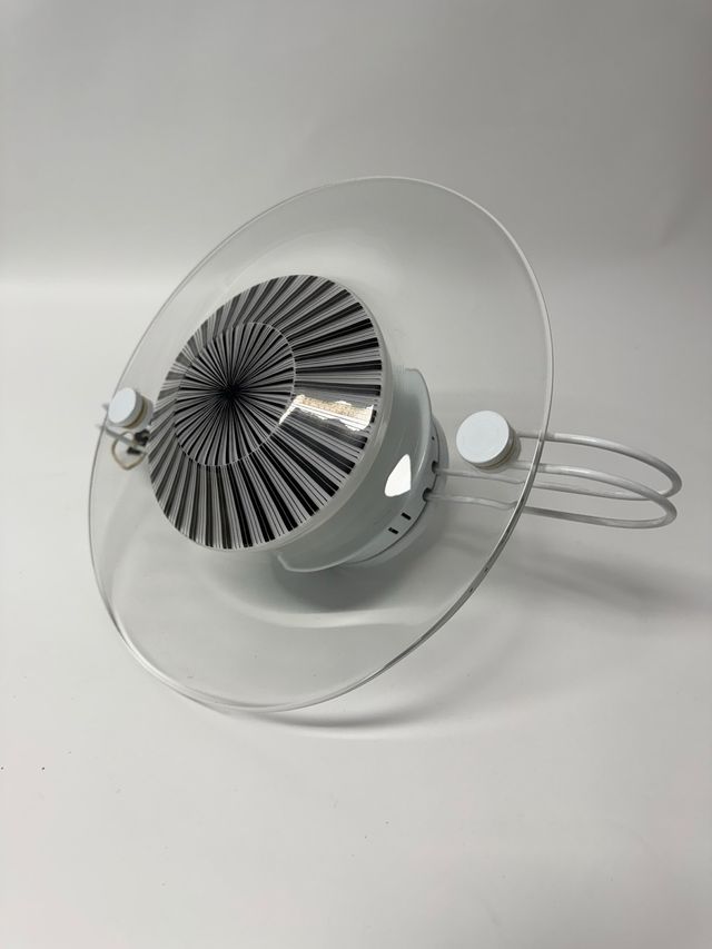 Lampada design vintage trasparente e bianca