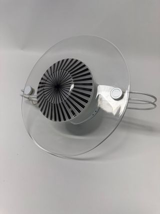 Lampada design vintage trasparente e bianca