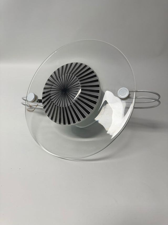 Lampada design vintage trasparente e bianca