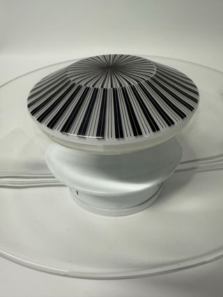 Lampada design vintage trasparente e bianca